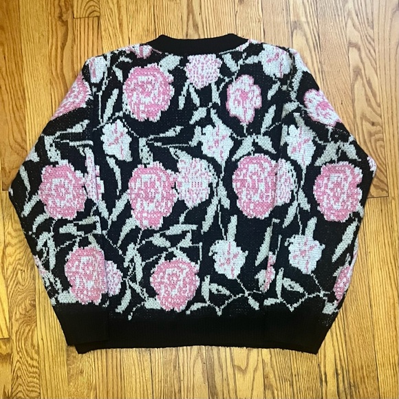 Pink Martini Rosie Rose Sweater Size Large Pink/Black Good Condition - Picture 9 of 12